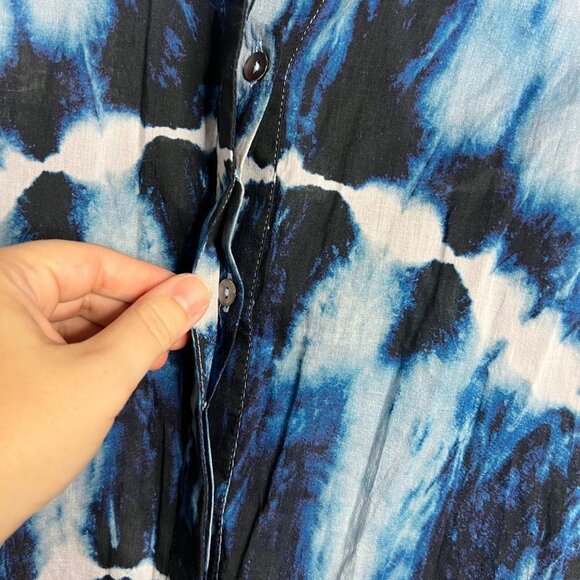 NWOT Soft Surroungings Sea Sprite Tie Dye Maxi Dress Embroidered Embellished XS - Picture 10 of 14